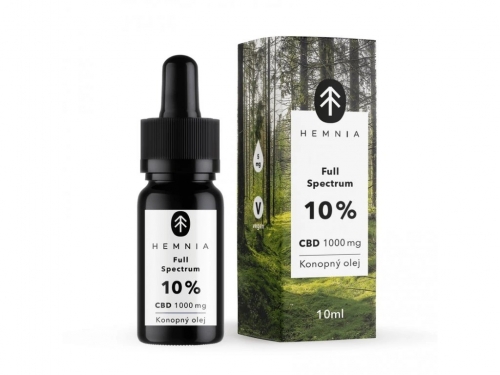 Hemnia пълноспектърно CBD конопено масло 10%, 1000 mg, 10 ml