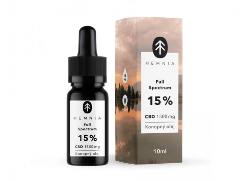 Hemnia пълноспектърно CBD конопено масло 15%, 1500 mg, 10 ml