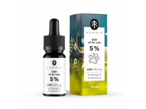 Hemnia CBD масло за котки 5%, 500 mg, 10 ml