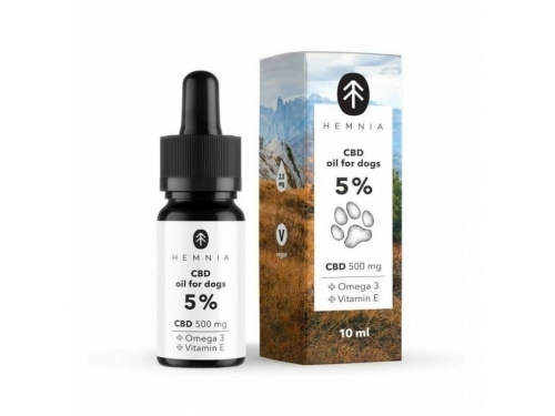 Hemnia CBD масло за кучета 5%, 500 mg, 10 ml