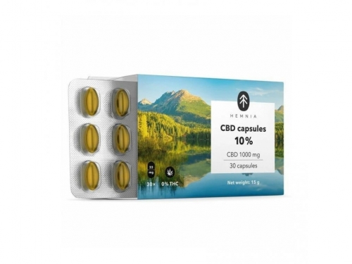 Hemnia CBD капсули 10%, 1000 mg, 30 капсули x 33,3 mg CBD