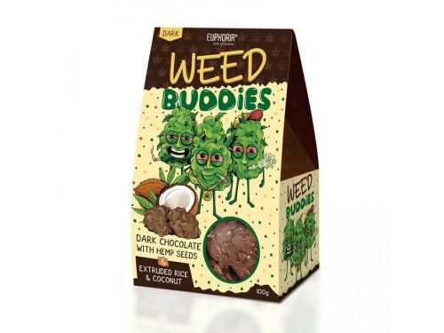Euphoria Weed Buddies с конопени семена, оризови топчета и кокос 100 г